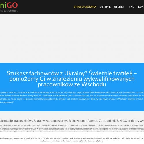 Pracownik czasowy z Ukrainy