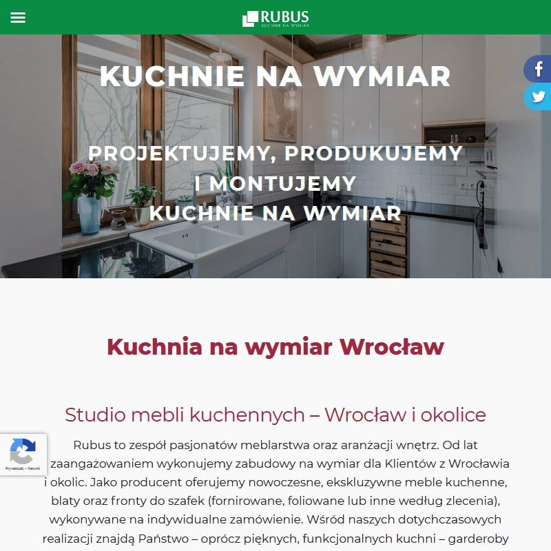 Klasyczne meble kuchenne na wymiar