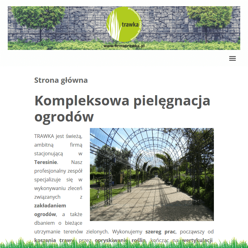 Zieleń przyzakładowa w Teresinie