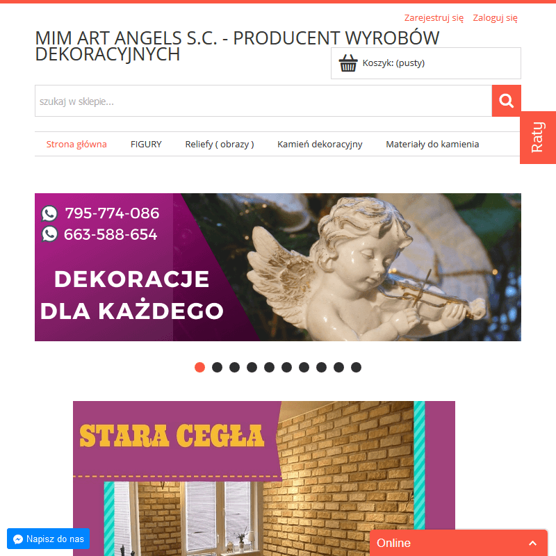 Kamień dekoracyjny gipsowy